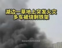 三月三日，郑州北龙湖停车场突发火灾，十几辆车子烧成了空壳！